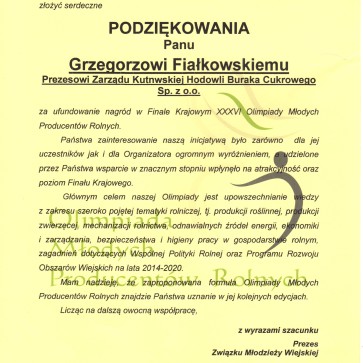 Olimpiada Młodych Producentów Rolnych 2018