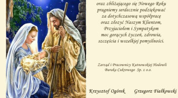 Życzenia Bożonarodzeniowe KHBC Sp. z o.o.